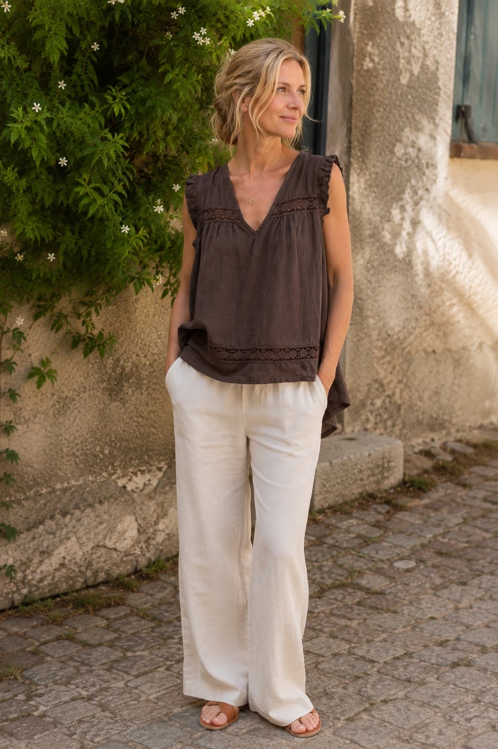 Brown linen