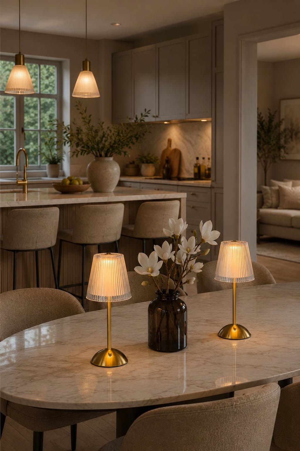 LED bordlampe GOLD - Sæt med 2 lamper