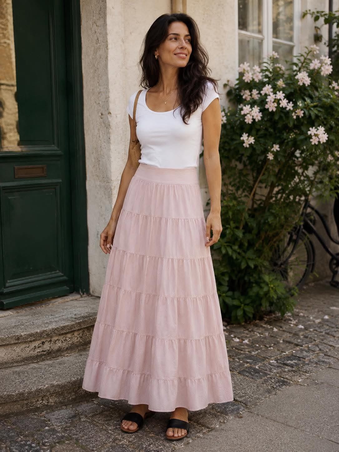 Nederdel Boheme cotton – S/M Rose