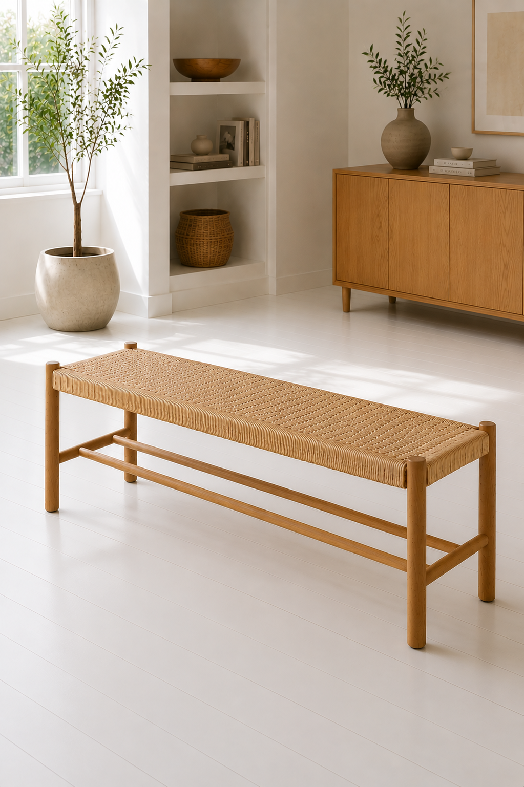 Bænk Eg natur - 120 cm