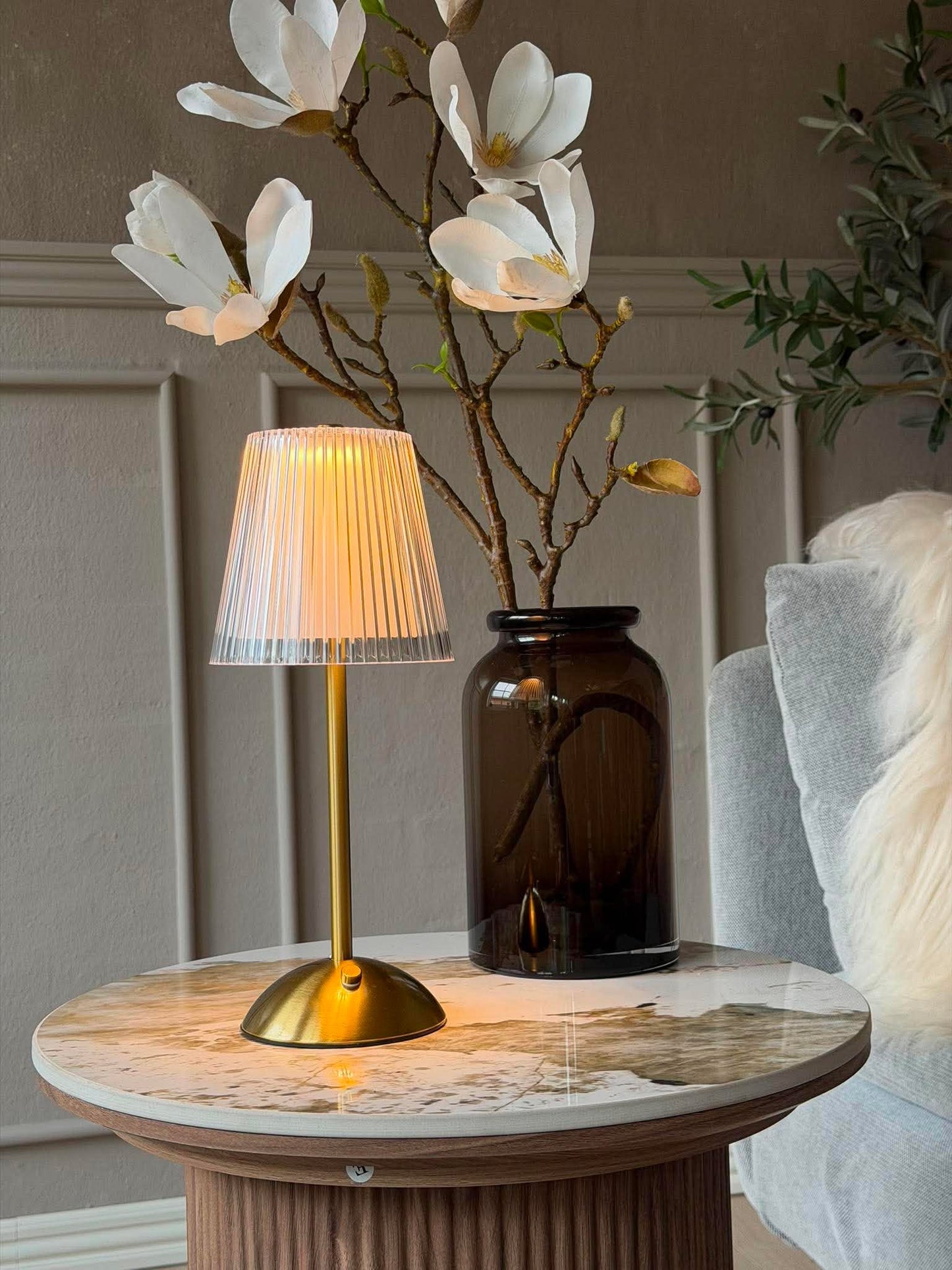 LED bordlampe GOLD - Sæt med 2 lamper