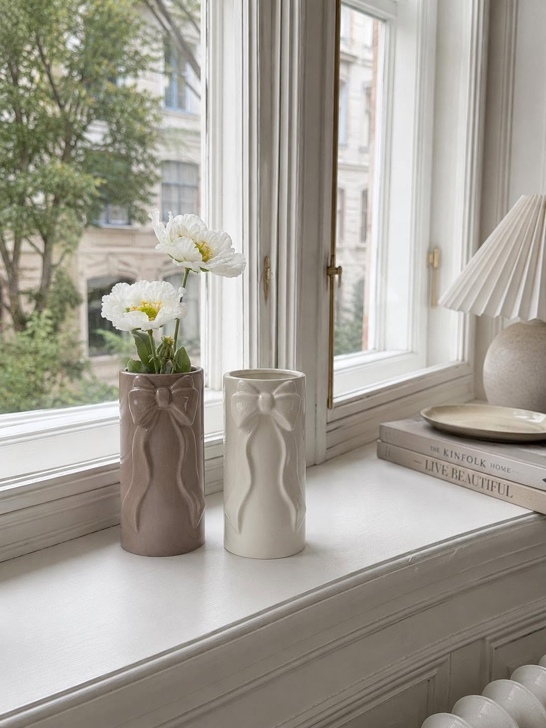Vase med sløjfe - Old rose