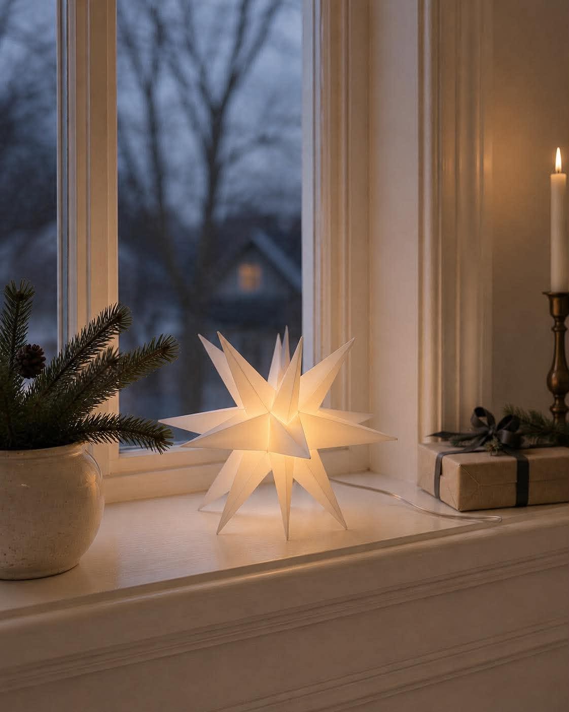 Stjerne med led lys - flere størrelser