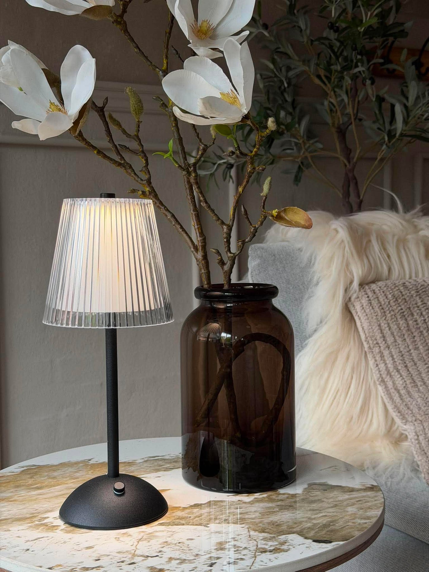 LED bordlampe BLACK - Sæt med 2 lamper