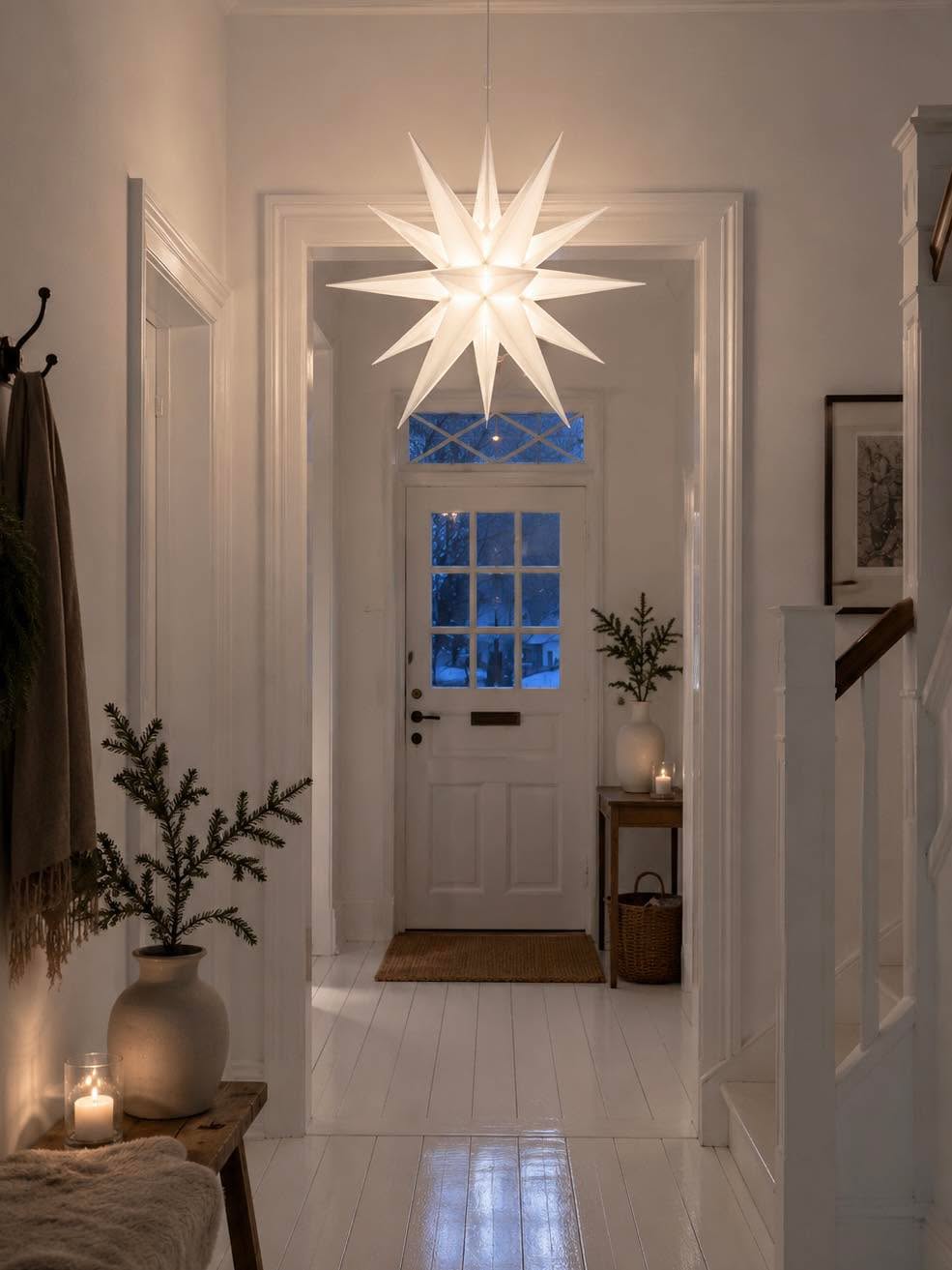 Stjerne med led lys - flere størrelser