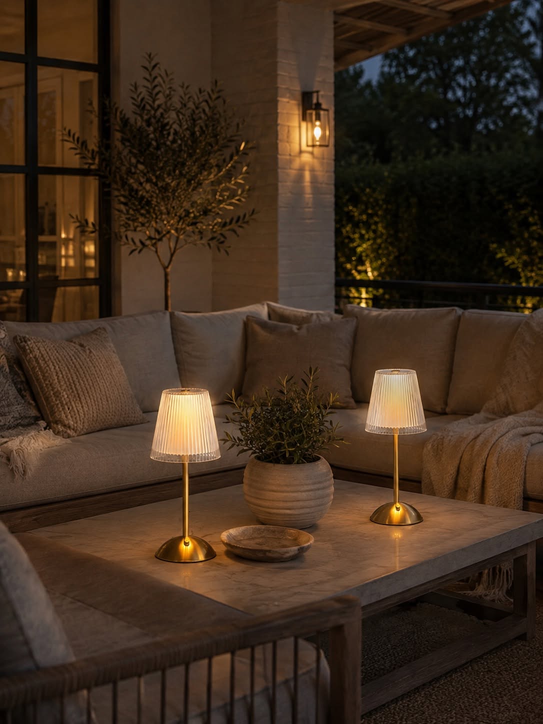 LED bordlampe GOLD - Sæt med 2 lamper