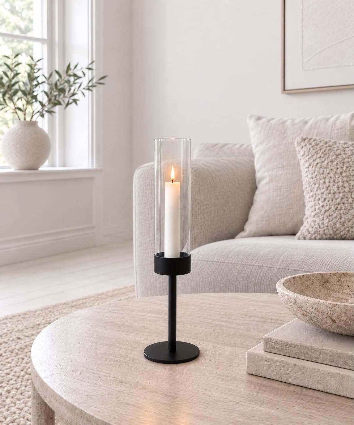 Lysestage med led lys - flere størrelser