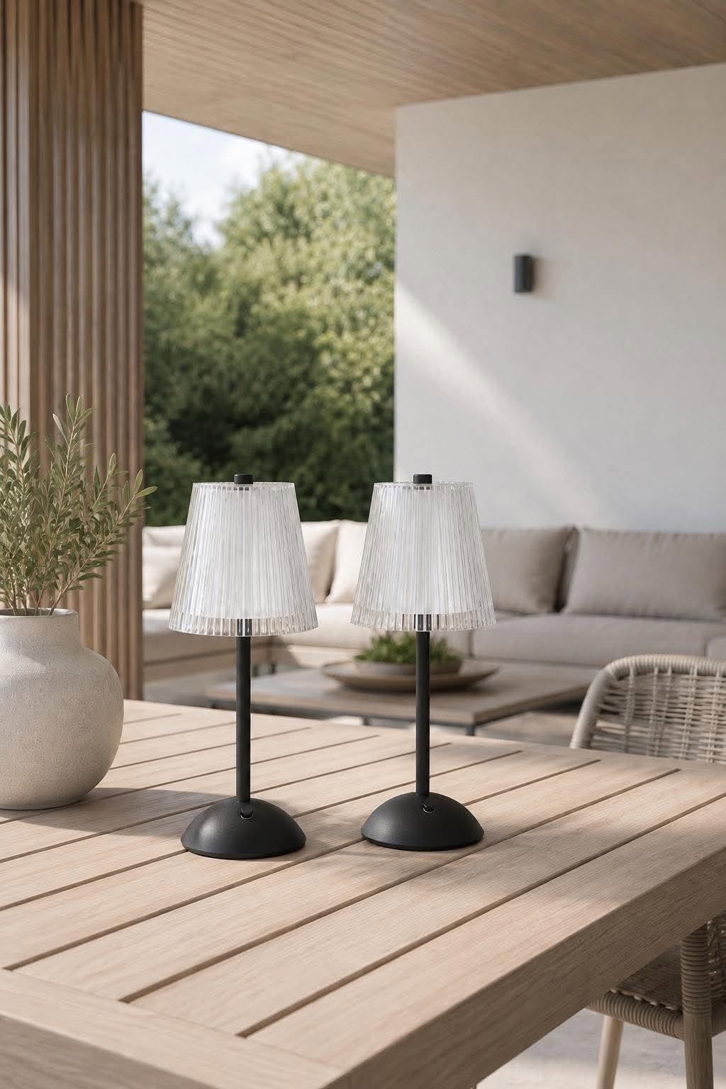 LED bordlampe BLACK - Sæt med 2 lamper