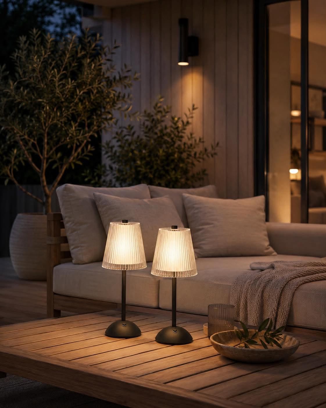 LED bordlampe BLACK - Sæt med 2 lamper