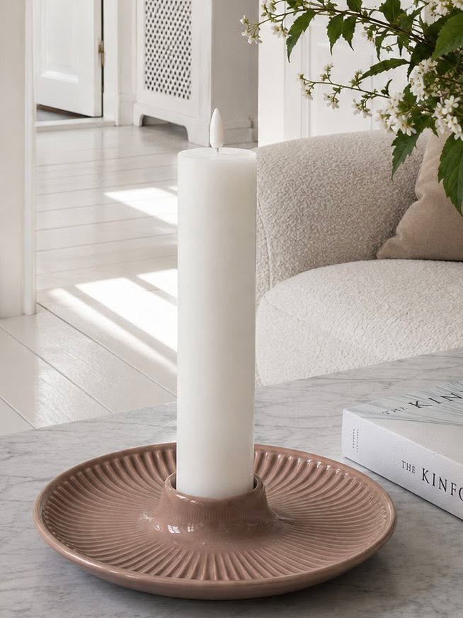 Lysestage til bloklys - Nature brown