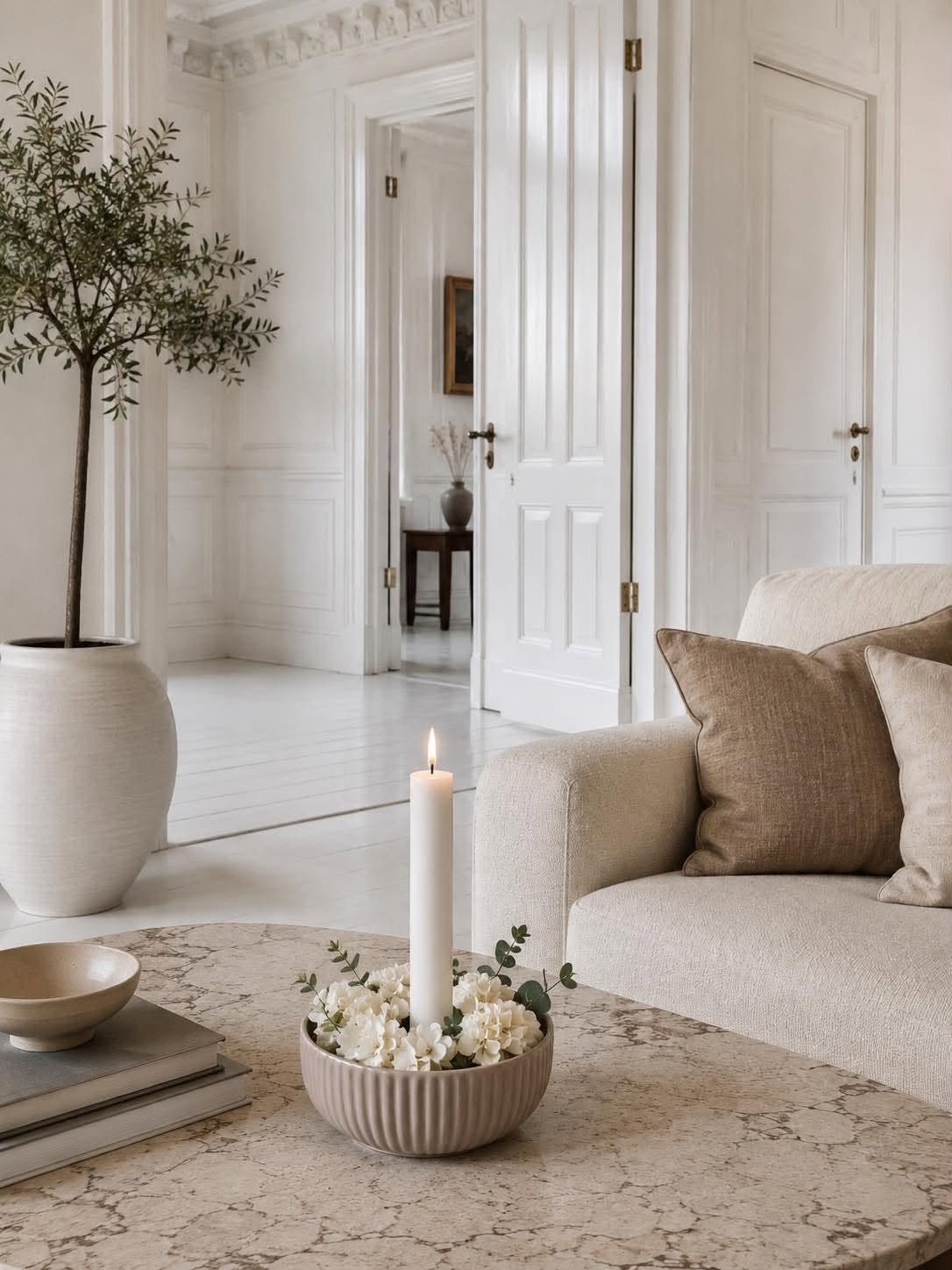Lysestage til stagelys - Taupe