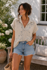 Bluse bandana bomuldsgaze - Beige