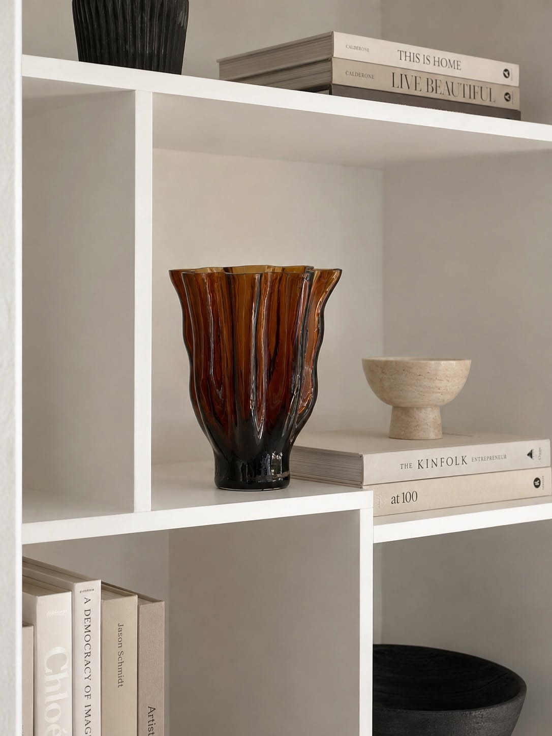 Vase brun glas