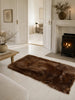Gulvtæppe i lammeskind 70x140 - Brown