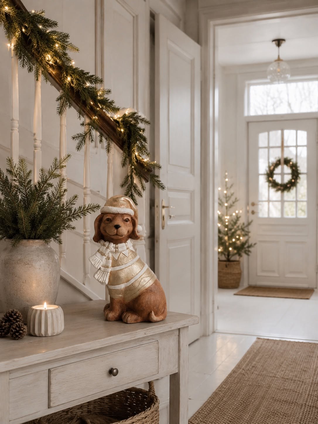 Julehund gravhund - beige