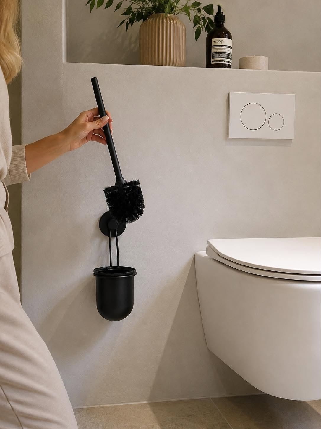 Toiletbørste med ophæng