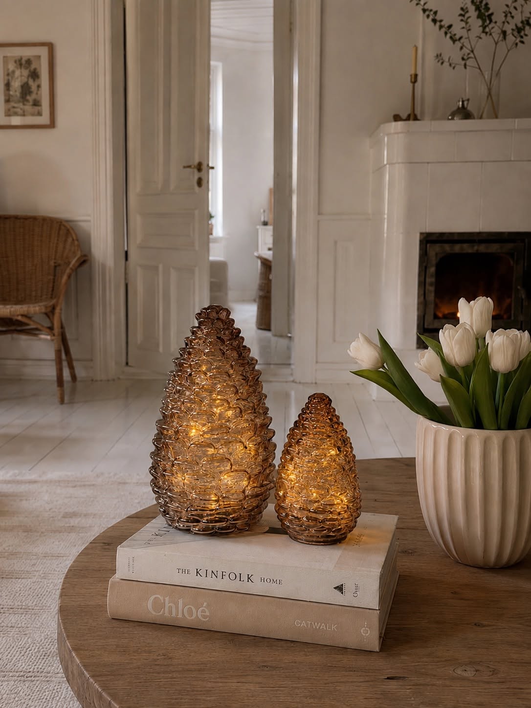 Kogle med led lys - Brown