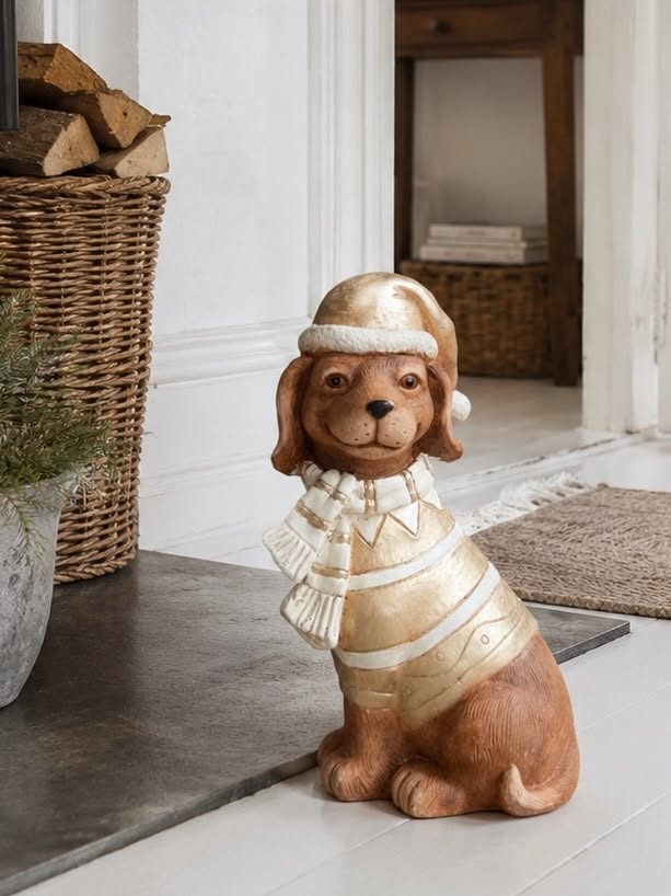 Julehund gravhund - beige