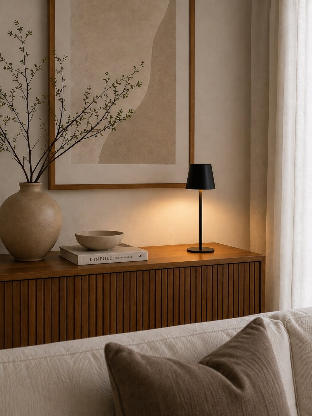Genopladelig lampe - Black
