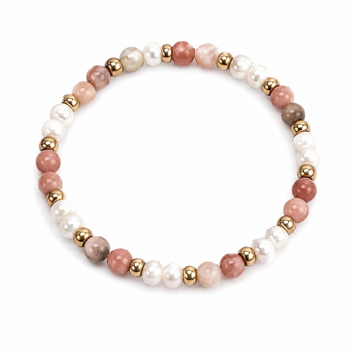 Armbånd Asta - Natursten guldbelagt