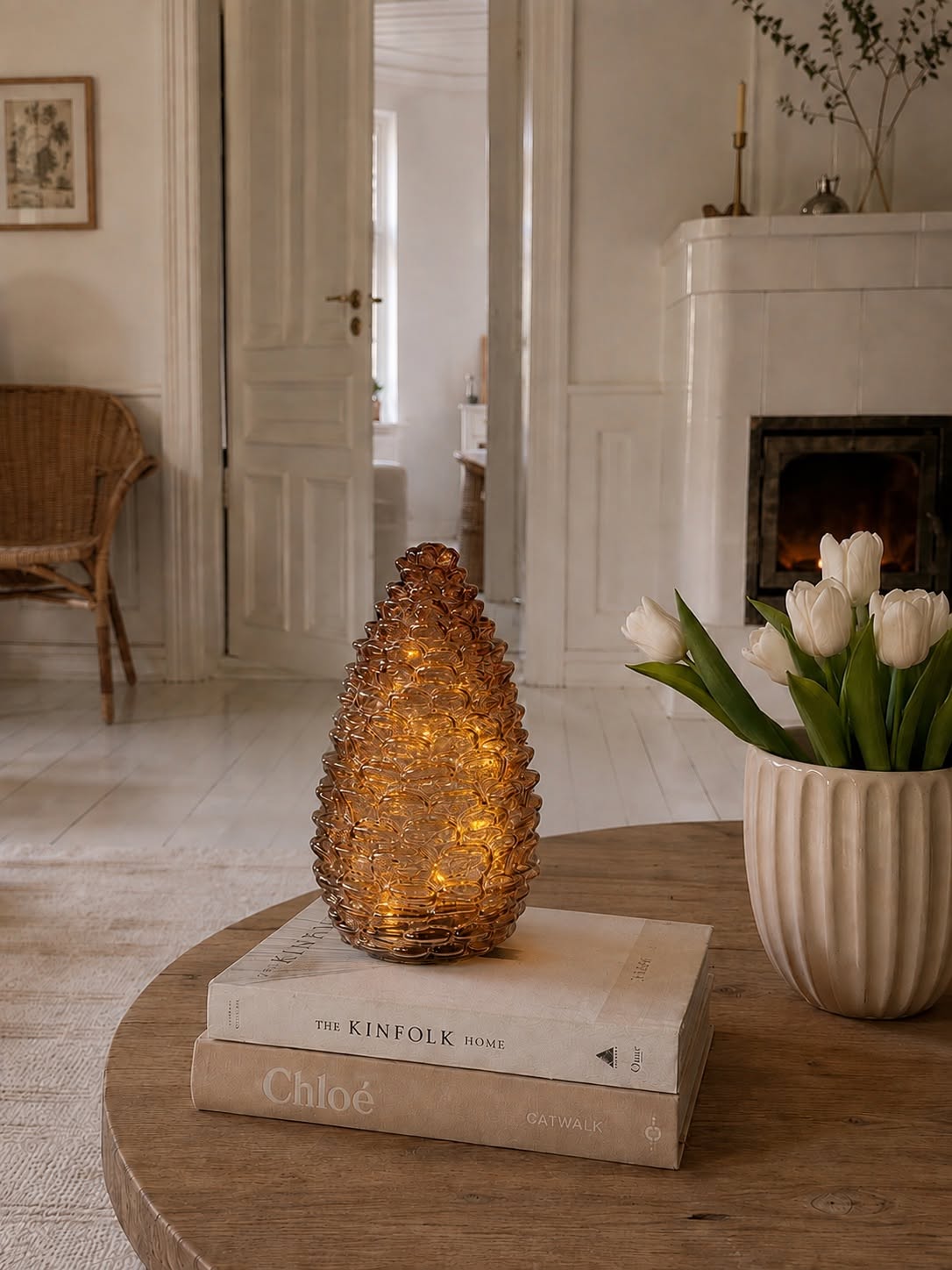 Kogle med led lys - Brown