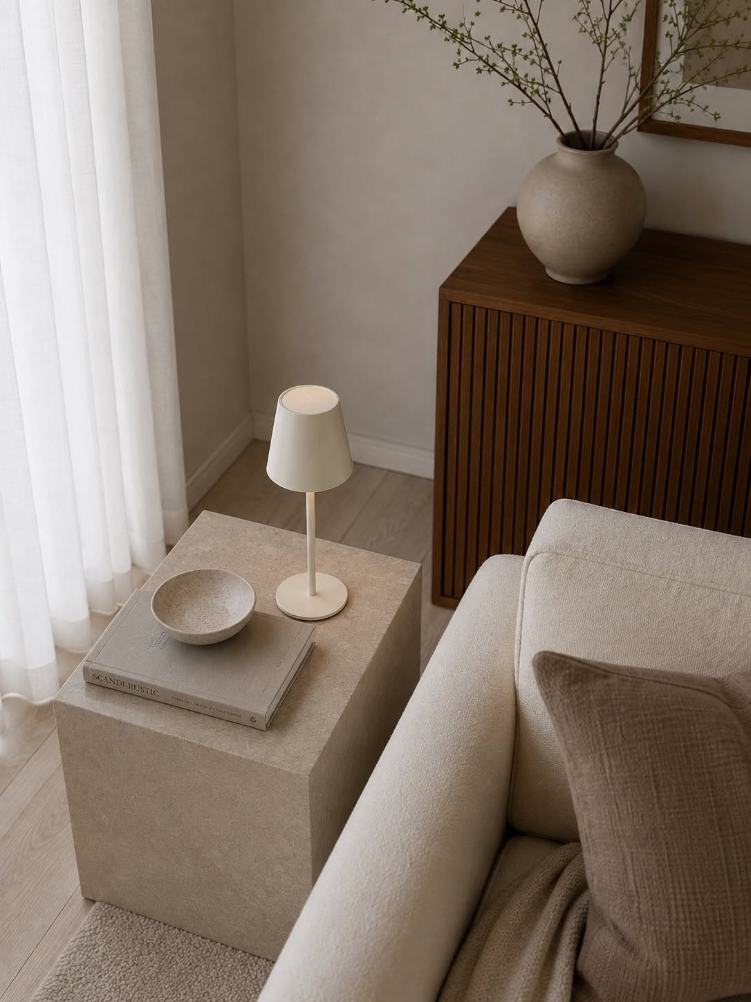 Genopladelig lampe - White