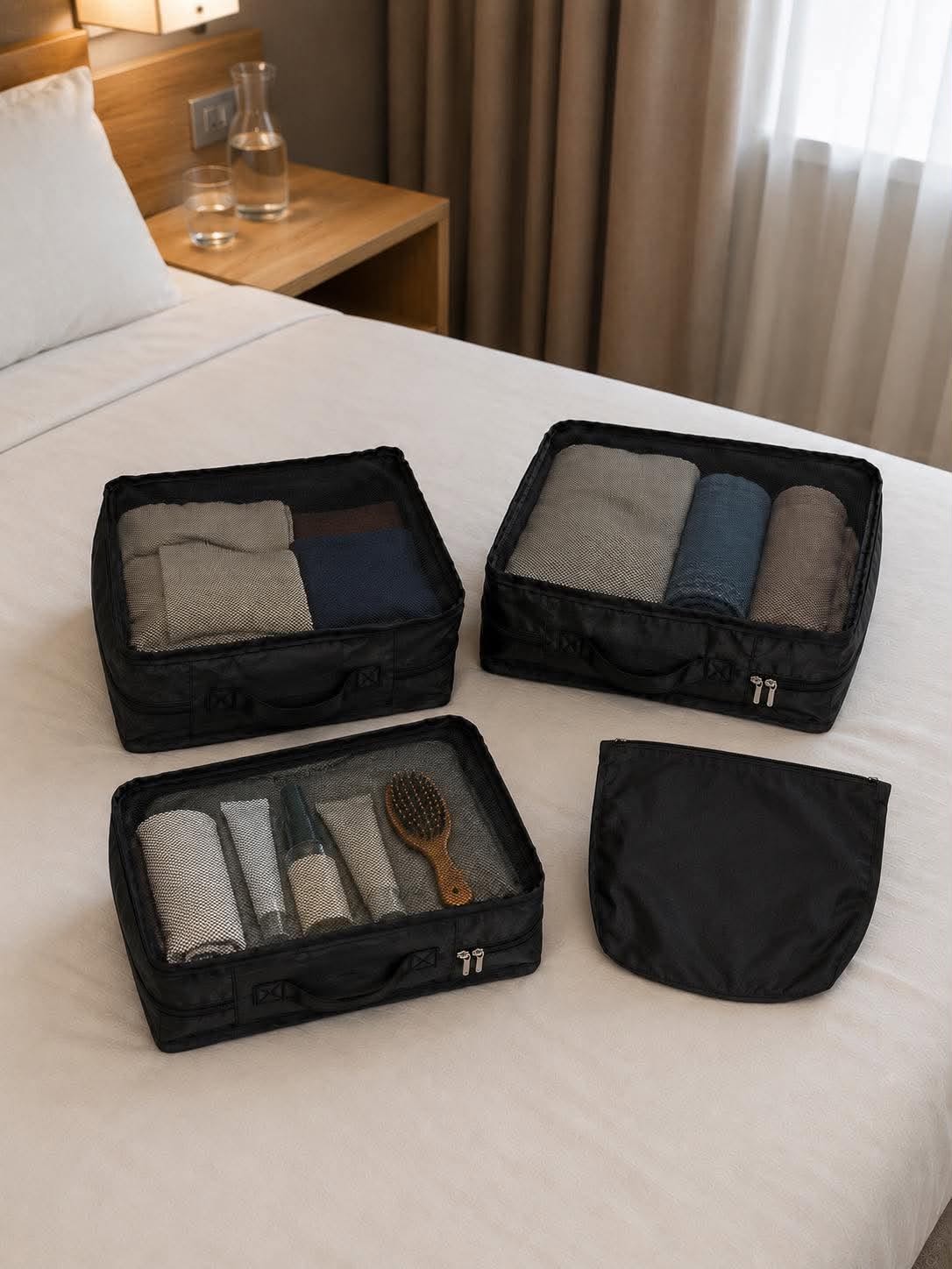 Rejseopbevaring , pakke med 4 organiser