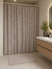 Badeværelsessæt: Badeforhæng & bademåtte / Beige