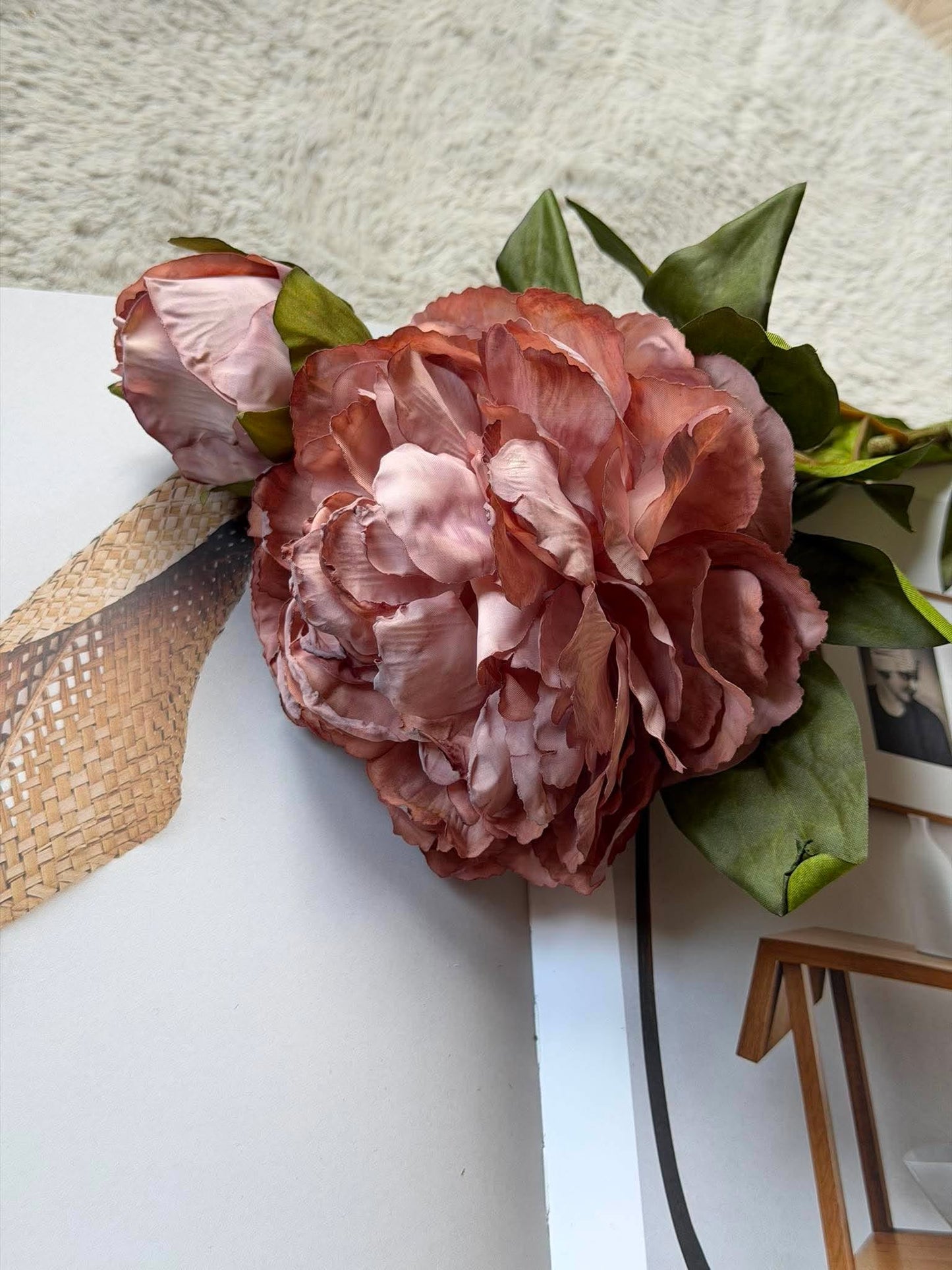 Pæon 69cm - Dusty rose