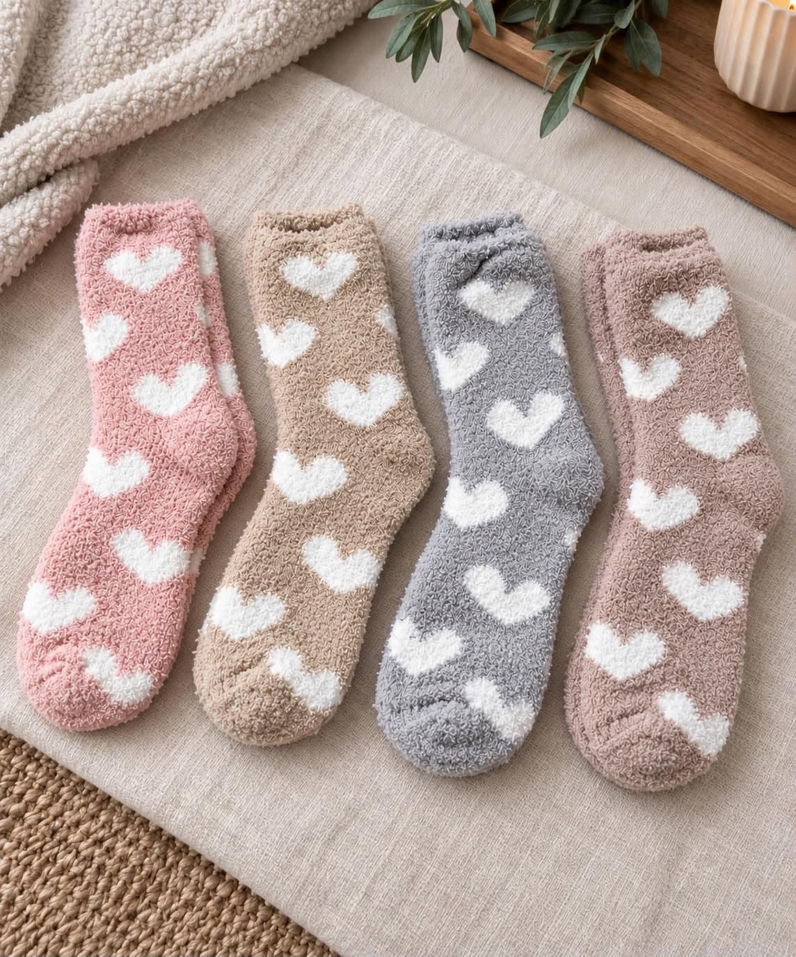 Strømper COZY - Hjerte MIX