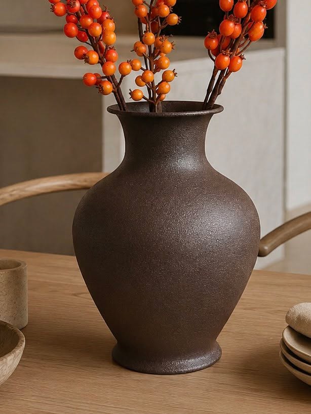 Vase Brown - galvanized zinc