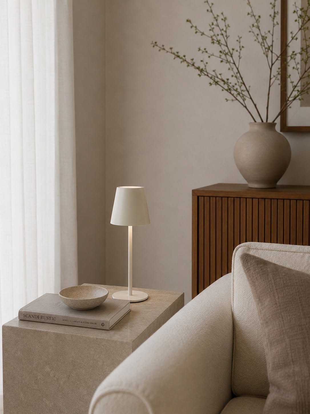 Genopladelig lampe - White