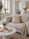 Pude med fyld 45x45 cm - Beige