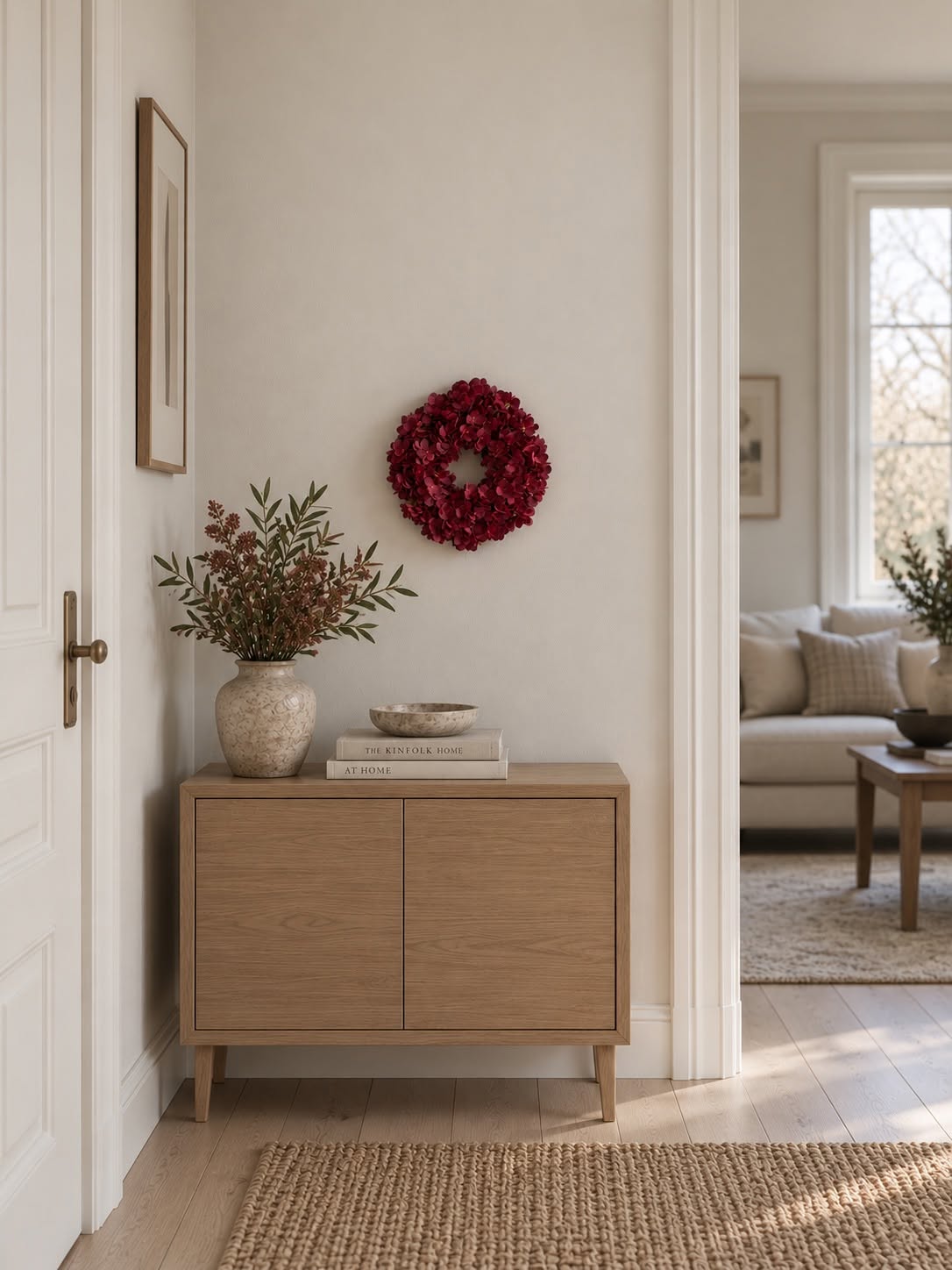 Krans Hortensia - Vinrød