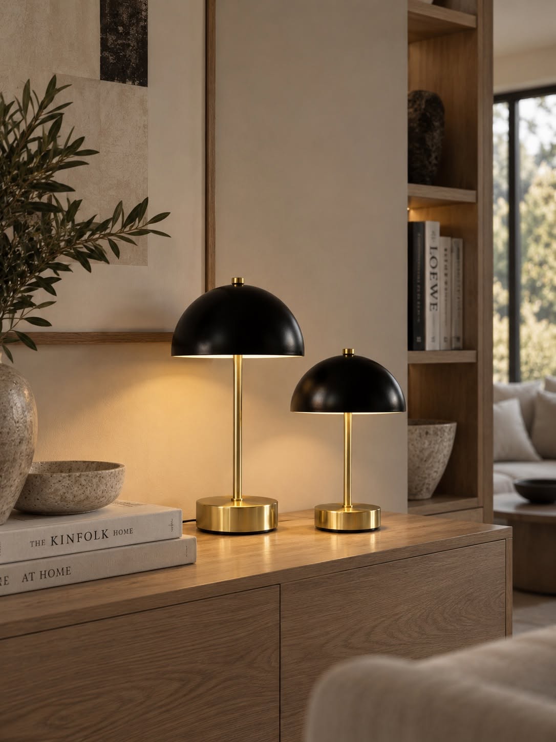 Bordlampe Black / Golden - flere størrelser