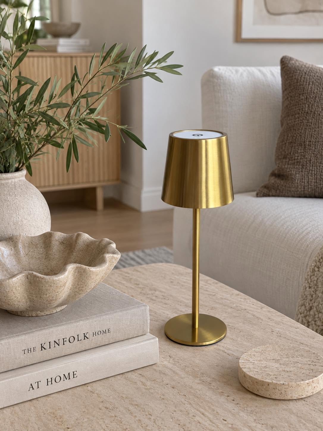 Mini LED Bordlampe genopladelig – Gold