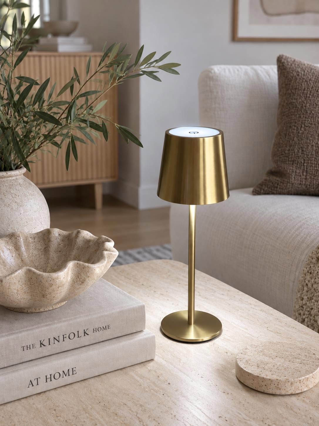 Mini LED Bordlampe genopladelig – Gold