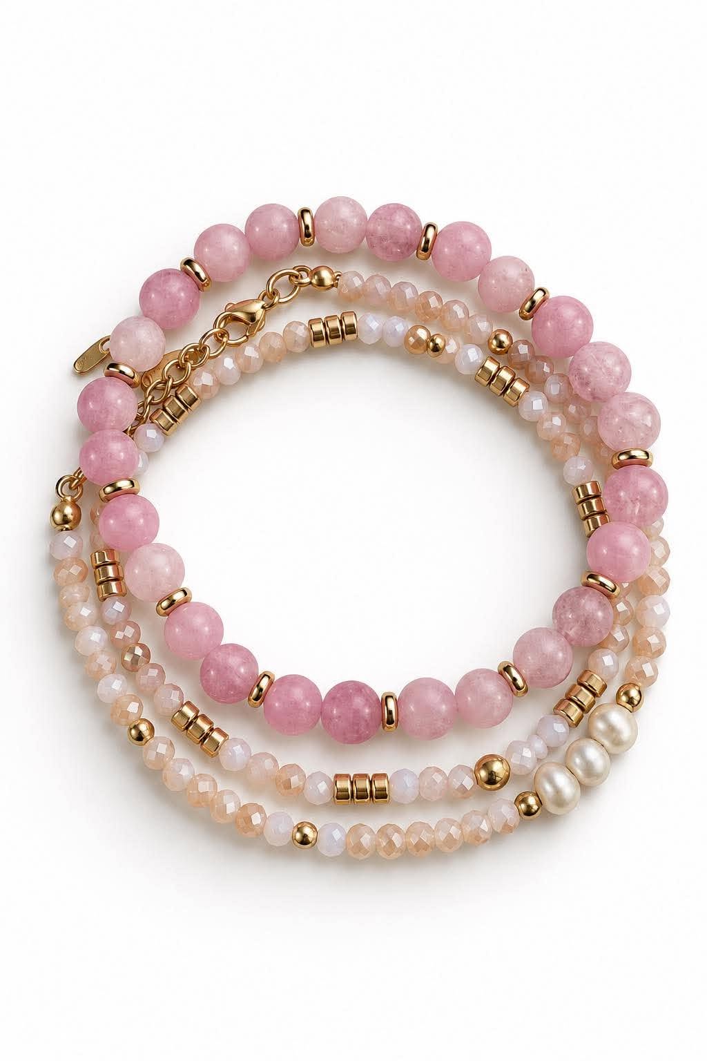 Armbånd GISELE Rose – Sæt med 3 stk