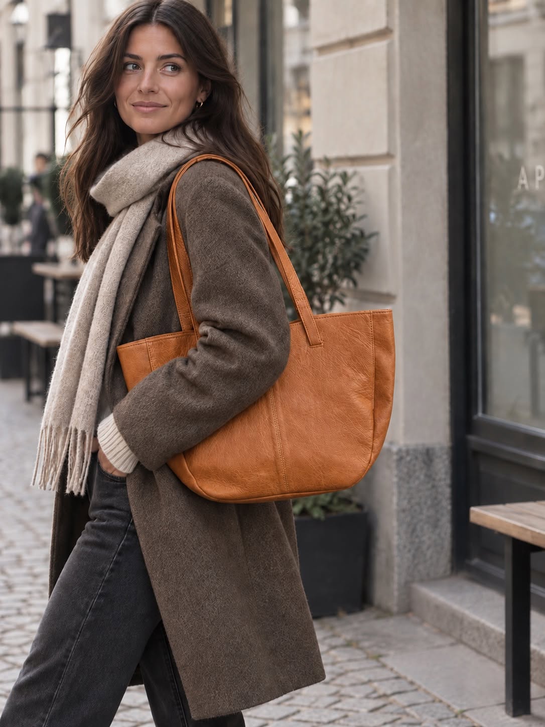Shopper Erina cognac