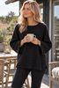 Oversized sweater - Black wool / mohair mix