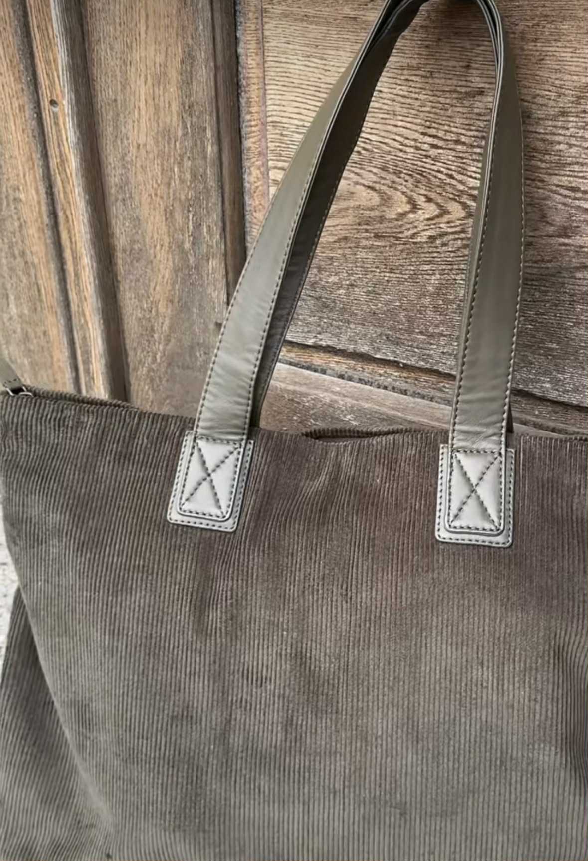 Shopper Fløjl - Army