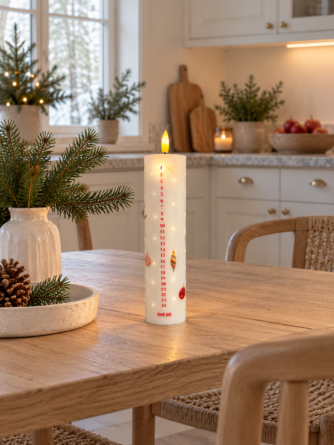 Kalenderlys TWINKLE med fjernbetjening