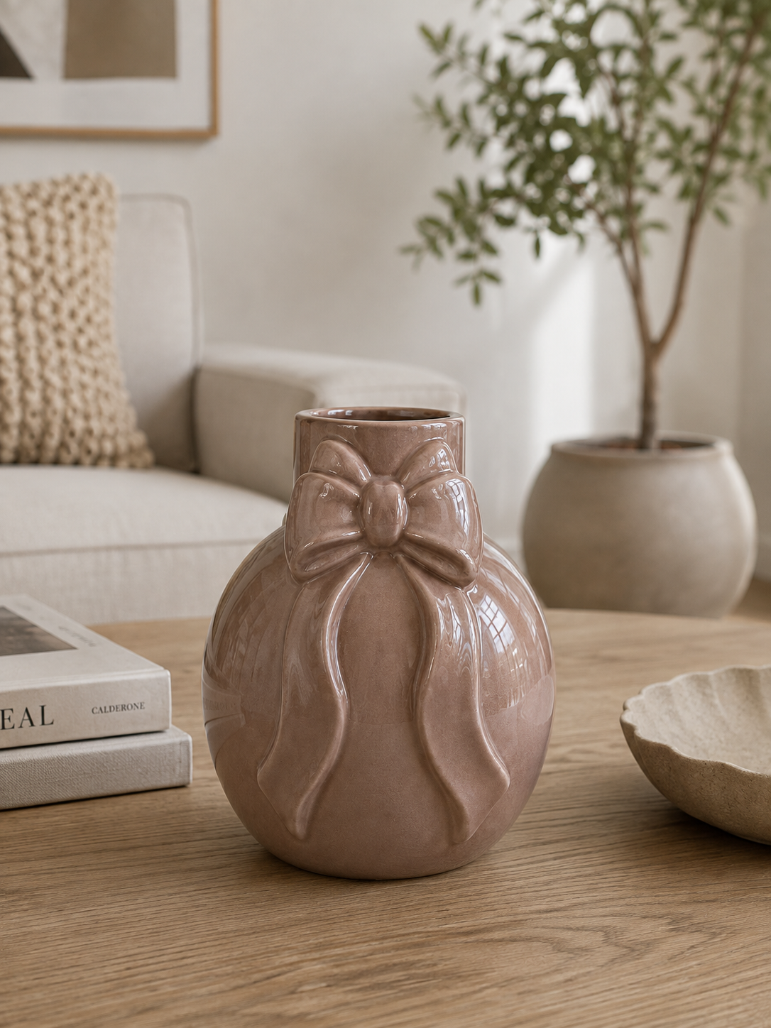 Vase med sløjfe - Old Rose