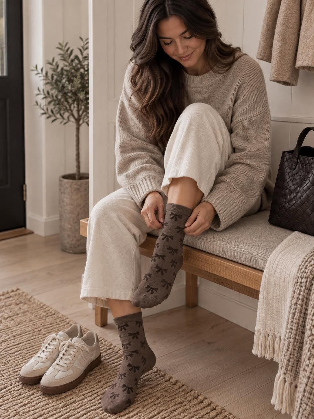Strømper sløjfer 37-41