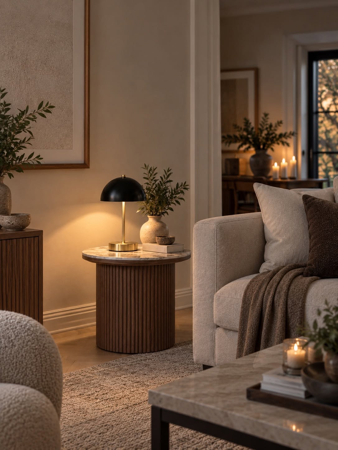 Bordlampe Black / Golden - flere størrelser