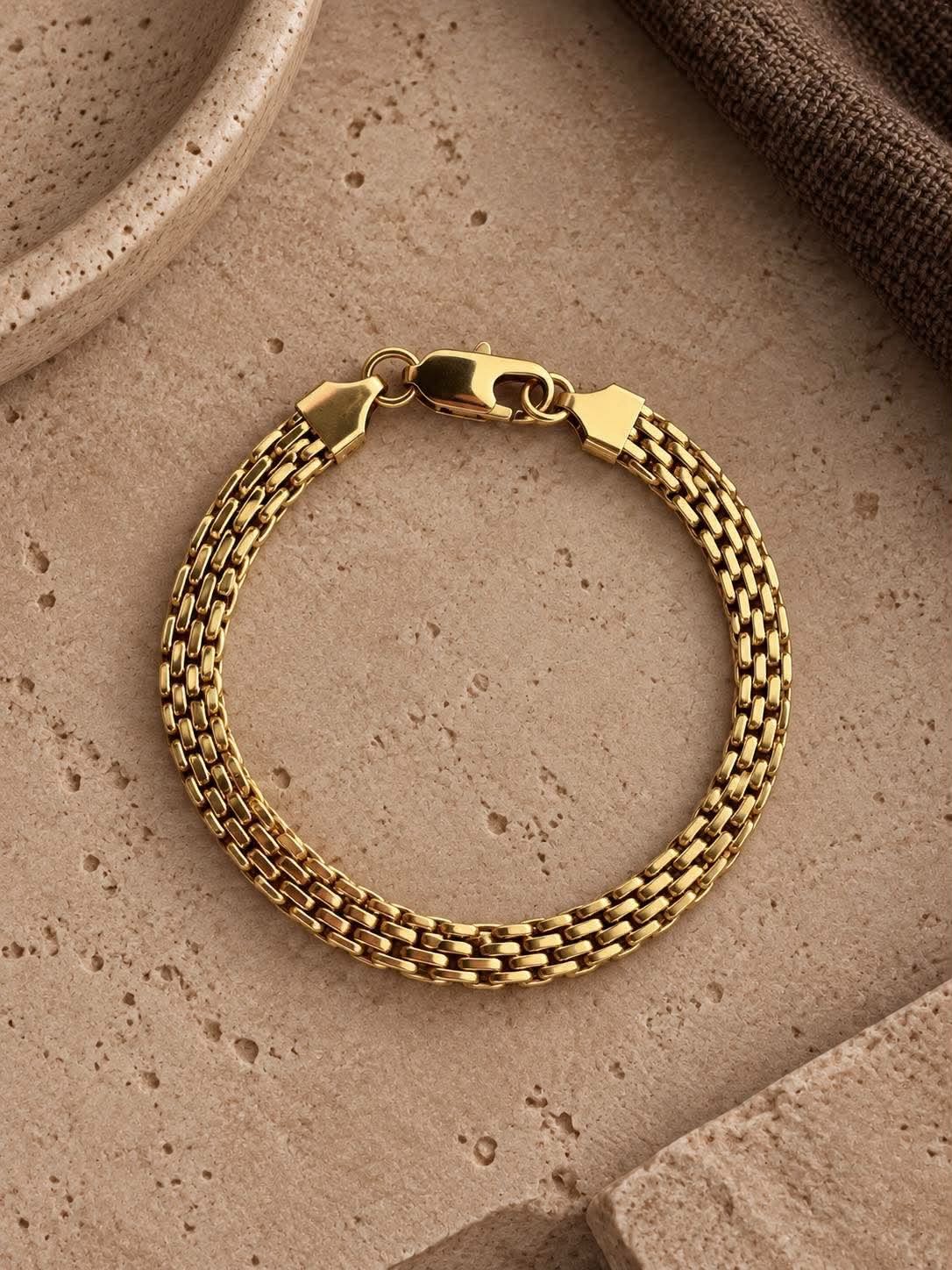 Armbånd Nelly forgyldt 17cm - Vandfast