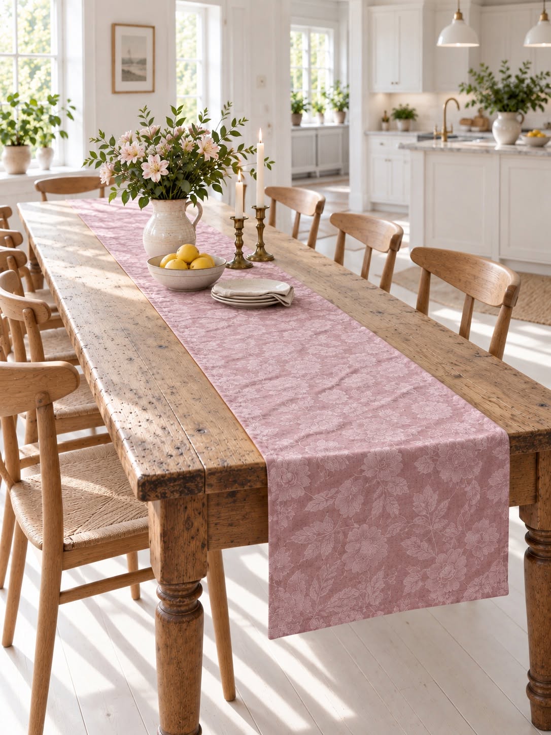 Bordløber JACQUARD Rosa