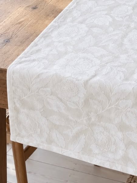 Bordløber JACQUARD hvid