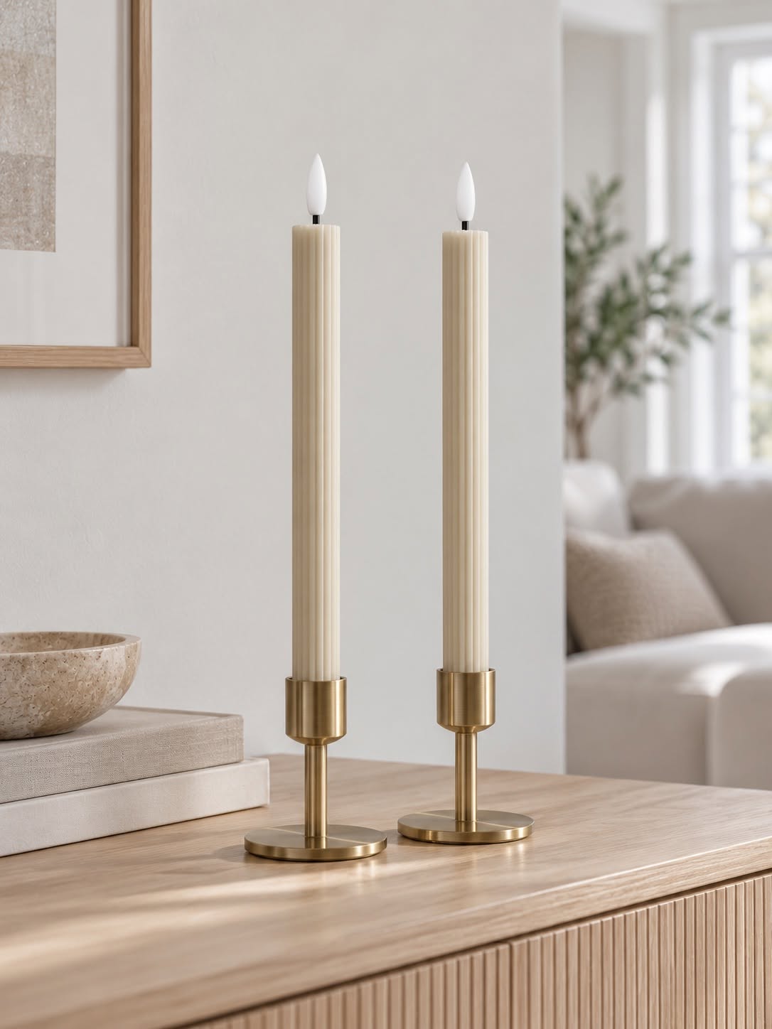 LED Stagelys riller og fjernbetjening - Latte´
