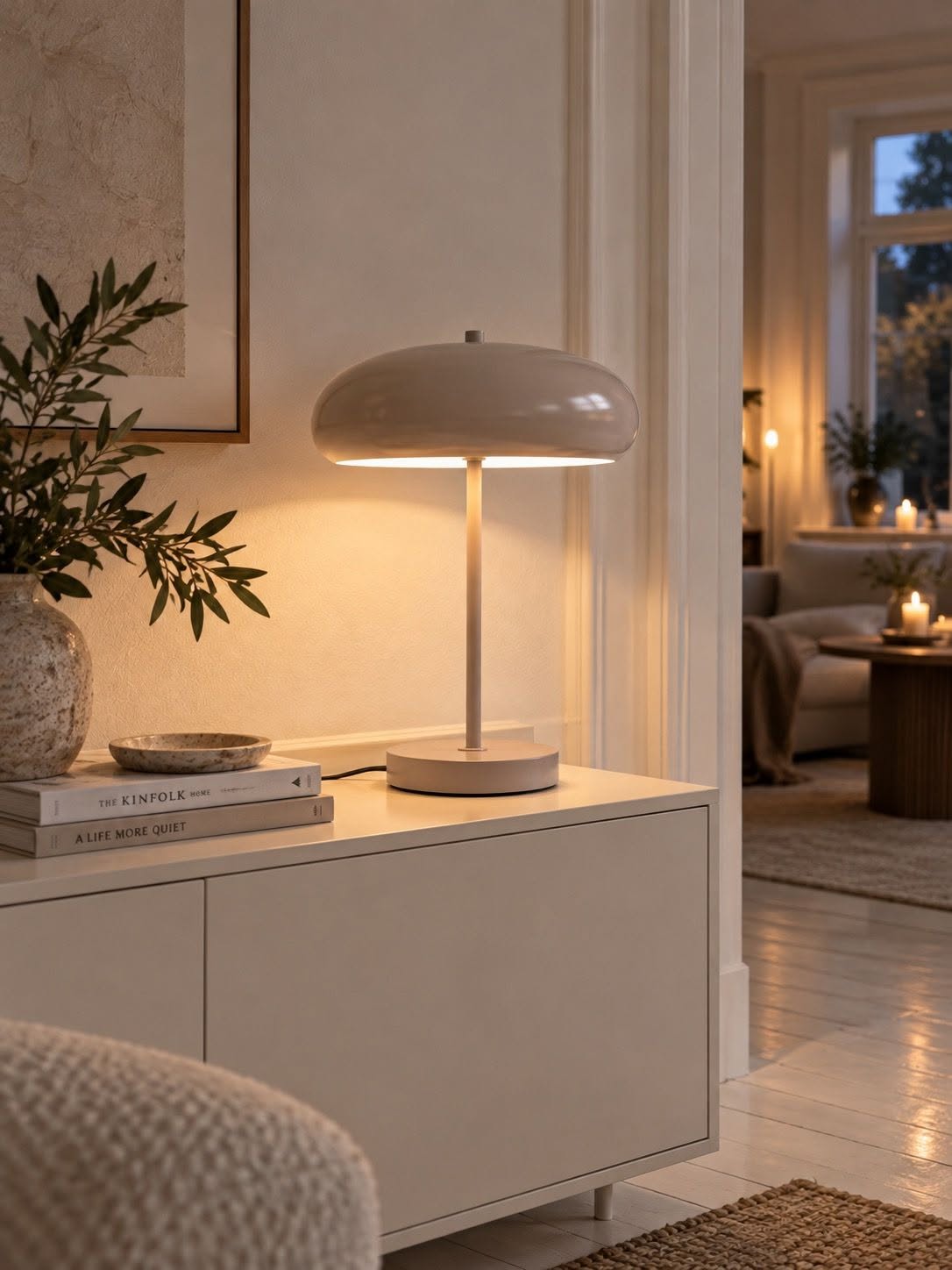 Bordlampe Taupe
